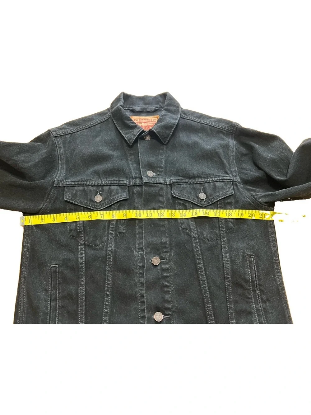 Levi's 70507 0260 Black Denim Trucker Jacket Men's Size M (Roomy)